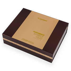 Al Haramain Amber Oud Gold Edition gift set (EDP 75 ml + EDP 30 ml + body mist 250 ml)